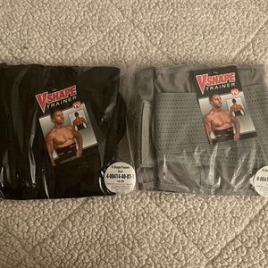 NWT BUNDLE OF (2) V-Shape Trainer Waist Training Belts 1X/2X Black + Gray